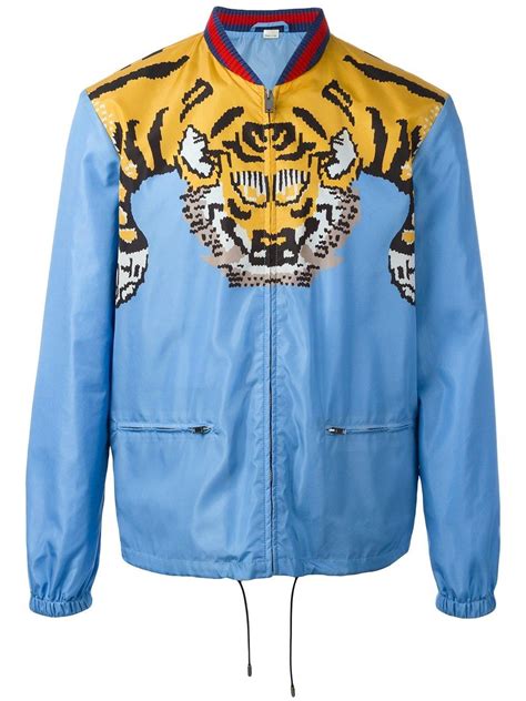 gucci print jacket replica|gucci tiger bomber jacket.